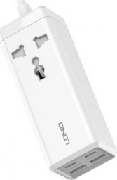 Listwa zasilająca LDNIO Listwa zasilająca z 1 gniazdem AC, 2x USB, 2x USB-C LDNIO SC1418, EU/US, 2500W (biała)