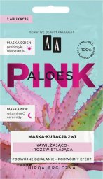  AA_Aloes Pink nawilżająco- rozświetlająca maska kuracja dzień i noc 2x4g