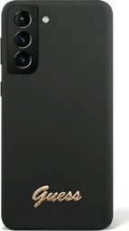  Guess Guess Silicone Script Metal Logo - Etui Samsung Galaxy S23 Ultra (czarny)