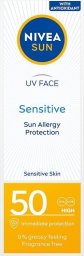  Nivea Nivea Sun Sensitive krem ochronny do twarzy dla skóry wrażliwej SPF50 50ml
