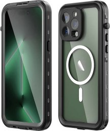 Alogy Etui Wodoodporne Alogy IP68 Case z przezroczystym tyłem Pancerna obudowa 360 do MagSafe do Apple iPhone 14 Pro Max