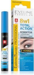  Eveline Eyebrow Professional Korektor do brwi z henną Total Action 8w1 10ml