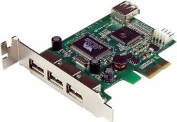 Kontroler StarTech NIC Adapter Wewnętrzny 4 Port PCIe to 3x USB 2.0