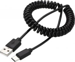 Kabel USB Gembird USB-A - USB-C 0.6 m Czarny (CC-USB2C-AMCM-0.6M)