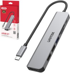 Stacja/replikator Unitek Type-C aluminium 7w1 (H1118A)