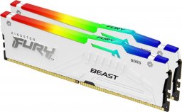 Pamięć Kingston Fury Beast RGB, DDR5, 64 GB, 5600MHz, CL40 (KF556C40BWAK2-64)