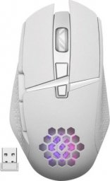 Mysz Defender Mysz bezprzewodowa Defender GLORY GM-514 optyczna 3200dpi biała RGB AKUMULATOR 7 przycisków Gaming