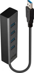 HUB USB Lindy Hub USB 3.0 LINDY 4 Port czarny