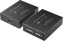 HUB USB Techly Extender / HUB Techly 4-Portowy USB 2.0 Cat6 do 150m