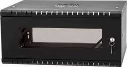Szafa NetRack Szafa wisząca Rack 19" Netrack, ECO-Line, 4U/450mm, czarna, drzwi przeszklone
