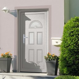 vidaXL vidaXL Drzwi zewnętrzne, białe, 98x198 cm, PVC