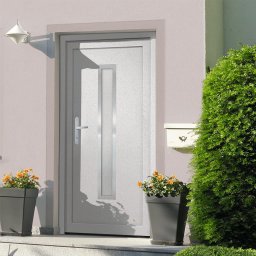  vidaXL vidaXL Drzwi wejściowe, białe, 108x208 cm, PVC