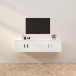  vidaXL vidaXL Wiszące szafki telewizyjne, 2 szt., białe, 80x34,5x40 cm