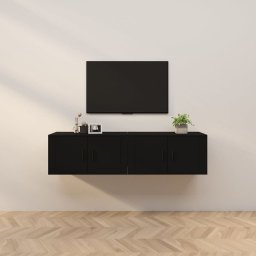  vidaXL vidaXL Wiszące szafki telewizyjne, 2 szt., czarne, 80x34,5x40 cm