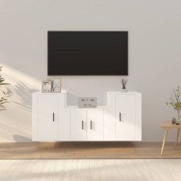  vidaXL vidaXL 3-częściowy zestaw szafek telewizyjnych, biały