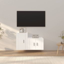  vidaXL vidaXL Zestaw 2 szafek TV, biały, materiał drewnopochodny