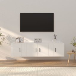  vidaXL vidaXL 3-częściowy zestaw szafek telewizyjnych, biały