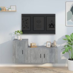  vidaXL vidaXL Zestaw 2 szafek TV, szarość betonu, materiał drewnopochodny