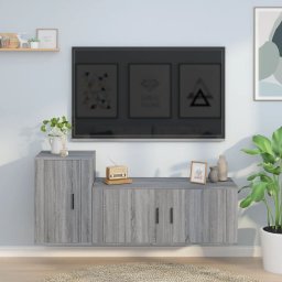  vidaXL vidaXL Zestaw 2 szafek pod TV, szary dąb sonoma