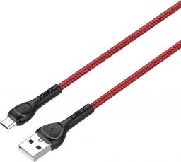 Kabel USB LDNIO USB-A - microUSB 2 m Czerwony (LS482 micro)