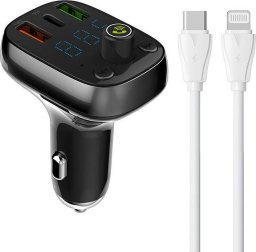 Transmiter FM LDNIO Transmiter FM LDNIO Bluetooth C704Q 2USB, USB-C + kabel USB-C