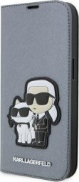  Karl Lagerfeld Etui Karl Lagerfeld KLBKP14XSANKCPG Apple iPhone 14 Pro Max bookcase srebrny/silver Saffiano Karl & Choupette