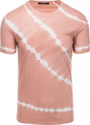  Ombre T-shirt męski bawełniany TIE DYE - różowy V2 S1622 M