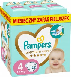 Pieluszki Pampers Premium Care 4, 9-14 kg, 174 szt.