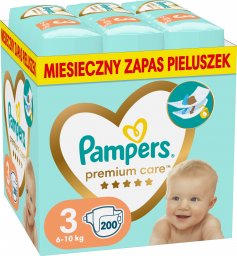  Pampers Pieluszki Premium Care 3, 6-10 kg, 200 szt.