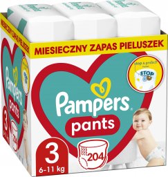 Pieluszki Pampers Pants 3, 6-11 kg, 204 szt.