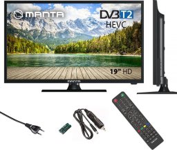 Telewizor Manta Telewizor 19 cali LED TV DVB-T2/HEVC 12V Manta 19LHN123D do Kampera Aresztu