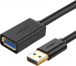 Kabel USB Ugreen USB-A - USB-A 1 m Czarny (10368B)