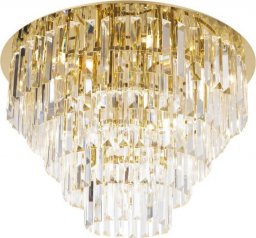 Lampa sufitowa MAXlight Kryształowa lampa sufitowa Monaco glamour okrągła złota