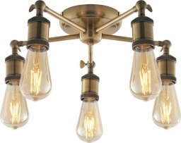 Lampa sufitowa ENDON Industrialna lampa sufitowa Hal 97244 Endon industrialna 5-punktowa mosiądz