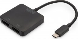 HUB USB Digitus DIGITUS USB-Hub 2-Port  C  ->2xDP   m.Kabel          schwarz