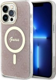 Guess Guess 4G MagSafe - Etui iPhone 14 Pro Max (Różowy)