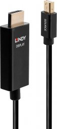 Kabel Lindy DisplayPort Mini - HDMI 0.5m czarny (40920)