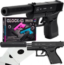 tomdorix GLOCK 43 Pistolet Metalowy Na Kulki 6mm z Tłumnikiem