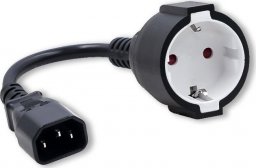 Kabel zasilający Qoltec Kabel adapter Qoltec IEC 320 C14 / SCHUKO | 0,15m