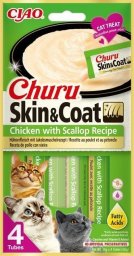  Inaba Foods Przysmak Inaba CHURU Kurczak z przegrzebkiem SKIN&COAT dla kota 4x14g