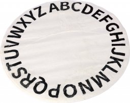  Hedo Okrągły dywan, antypoślizgowy 80 x 80 cm - wzór Alfabet