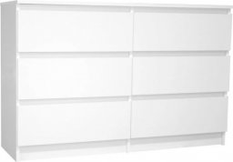  Elior Biała komoda z 6 szufladami 100 cm - Daxa 3X