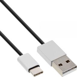 Kabel USB InLine USB-A - USB-C 0.5 m Czarny (35836)