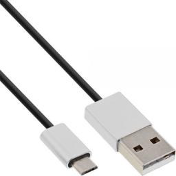 Kabel USB InLine USB-A - microUSB 0.5 m Czarny (31705I)