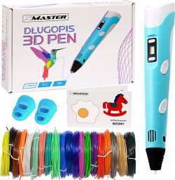 Długopis 3D XMaster Niebieski z wkładami 100M
