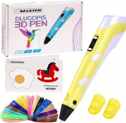 Długopis 3D XMaster Żółty z wkładami