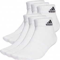  Adidas Skarpety ADIDAS Białe Męskie Thin and Light Ankle 6 Par S