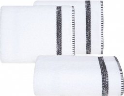  Eurofirany Ręcznik bawełniany z bordiurą VIERA 70X140 biały