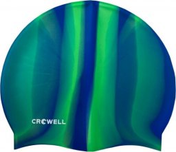  Crowell Czepek pływacki silikonowy Crowell Multi Flame : Kolor - Niebieski/Zielony