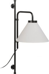 Kinkiet Bigbuy Home Lampa ścienna 25 x 37 x 60 cm Tkanina syntetyczna Czarny Metal Nowoczesny